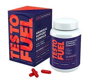 Best testosterone booster for men over 50, a box and a bottle of TestoFuel